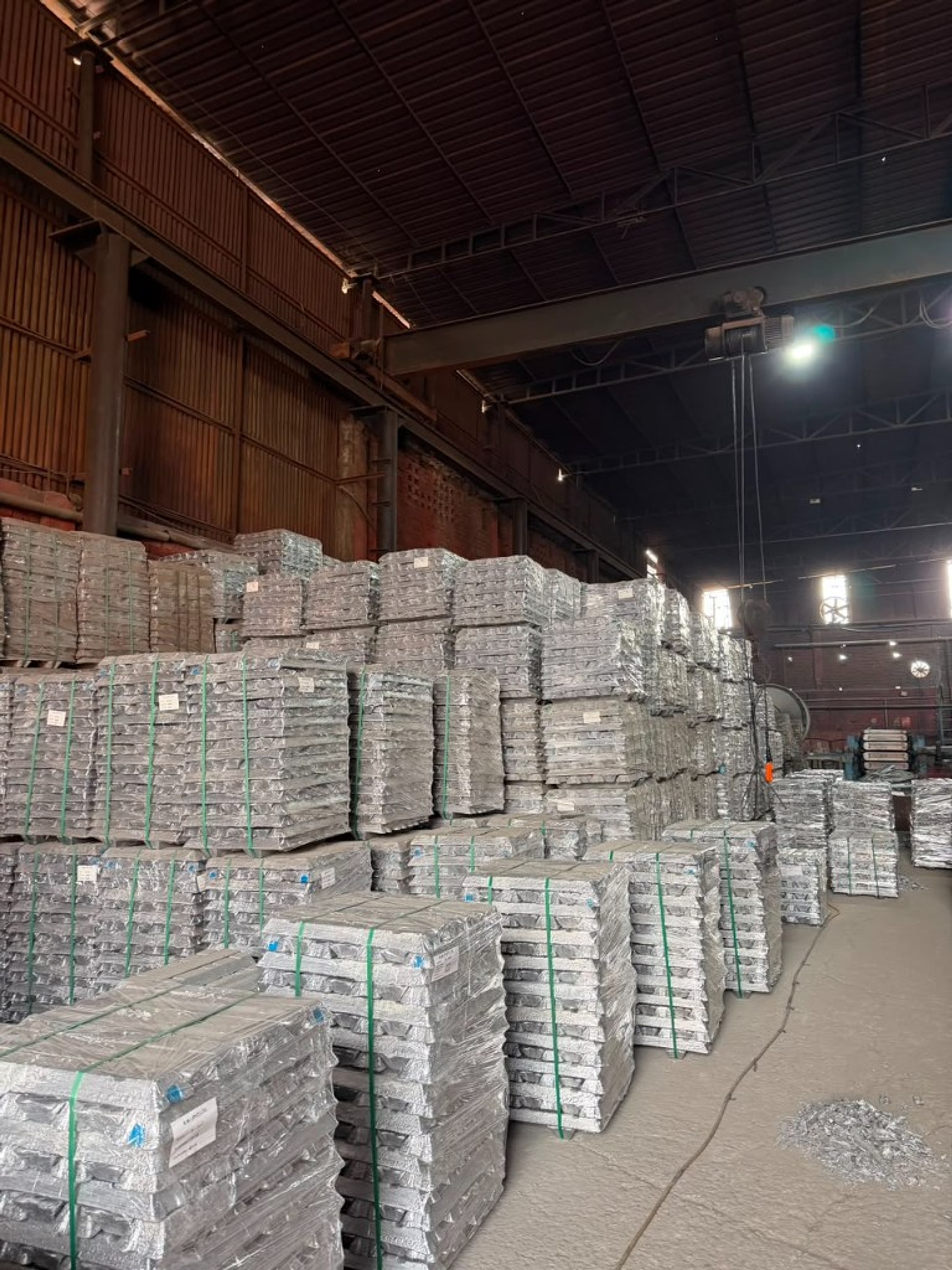 Packed BMI ingots in the Gujranwala plant